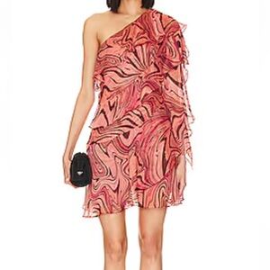 Misa Los Angeles One Shoulder Pink Dress